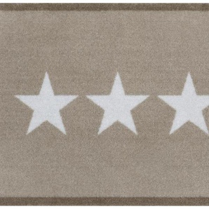 HANSE Home Fußmatte Sterne, Türmatte, rechteckig, Höhe: 7 mm, Schmutzfangmatte, Innen und Außen, Rutschfest, Wetterfest, Waschbar