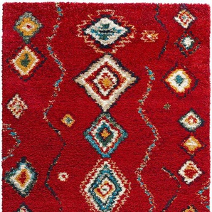 HANSE Home Hochflor-Teppich Geometric, rechteckig, Höhe: 30 mm, Shaggy, Flokati, Boho Design, Weich, Flauschig, Geometrisches Muster