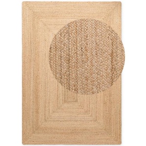 Hanse Home Juteteppich Sharmila, Gold, Textil, Uni, rechteckig, 80x150 cm, Oeko-Tex® Standard 100, für Fußbodenheizung geeignet, beidseitig verwendbar, in verschiedenen Größen erhältlich, pflegeleicht, strapazierfähig, leicht zusammenrollbar, Teppiche &