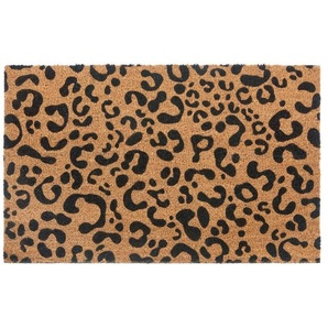 Hanse Home Kokosmatte Mix Mats, Schwarz, Hellbraun, Naturmaterialien, Animalprint, rechteckig, 45x75 cm, rutschfest, für Fußbodenheizung geeignet, rutschhemmend, pflegeleicht, widerstandsfähig, Teppiche & Böden, Fuß & Stufenmatten, Fußmatten und