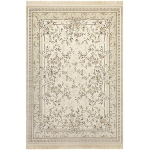 Hanse Home Vintage-Teppich Naveh, Ecru, Creme, Textil, Floral, rechteckig, 95x140 cm, Oeko-Tex® Standard 100, für Fußbodenheizung geeignet, in verschiedenen Größen erhältlich, stuhlrollengeeignet, pflegeleicht, strapazierfähig, leicht zusammenrollbar,