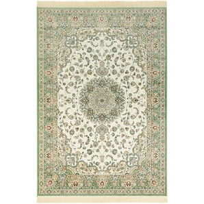 Hanse Home Vintage-Teppich Naveh, Hellgrün, Creme, Textil, orientalisch, rechteckig, 95x140 cm, Oeko-Tex® Standard 100, für Fußbodenheizung geeignet, in verschiedenen Größen erhältlich, stuhlrollengeeignet, pflegeleicht, strapazierfähig, leicht