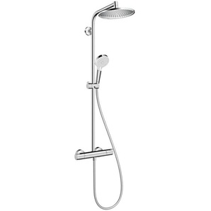 hansgrohe Crometta S Showerpipe 240mm 1jet 6,7l/min EcoSmart mit Thermostat, Chrom