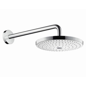 Hansgrohe Kopfbrause Raindance Select S 240 2jet Ecosmart Brausearm 390mm weiß/chrom, 26470400