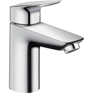 Hansgrohe Logis Waschtischmischer 100 Chrom mit Push-Open Ablaufgarnitur 71107000
