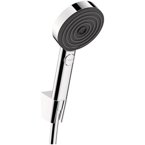 hansgrohe Pulsify Select S Brausehalterset 105mm 11,4l/min 3jet Relaxation Chrom, mit Brauseschlauch 1,60m