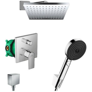 Hansgrohe Vernis Shape Pulsify All-in-One Unterputz-Duschset mit Kopfbrause 230 XXL + 3-Strahl Performance Handbrause