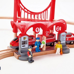 Hape Spielzeugeisenbahn-Gebäude Holzspielzeug, Eisenbahn-Set - Verkehrsreiche Stadt