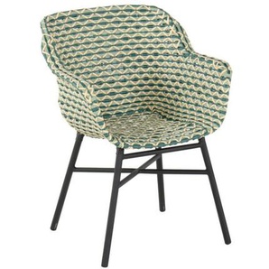 Hartman Delphine Gartenstuhl - Gestell Alu Carbon Black | Sitz Geflecht Emerald Green 53.594.831