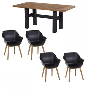 Hartman Gartenmöbel-Set mit 4x Stuhl Sophie Teak black und Tisch Sophie Yasmani 180x95 cm 11.688.408-53.572.108-rest