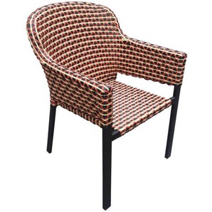 Hartman Kelly Diningsessel - Gestell Alu Carbon Black | Sitz Geflecht Coral Red 53.626.843