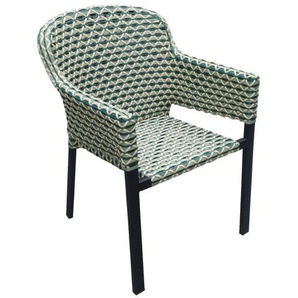 Hartman Kelly Diningsessel - Gestell Alu Carbon Black | Sitz Geflecht Emerald Green 53.626.831