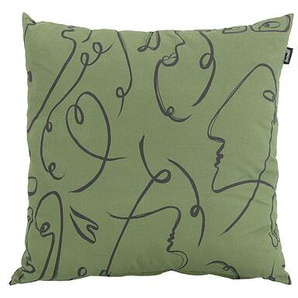 Hartman Kuschelkissen Dessin Faces green 50x50cm 50% Polyester/50% Baumwolle