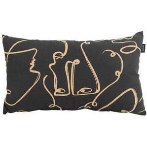 Hartman Kuschelkissen Faces black 50x30 cm 50% Polyester/50% Baumwolle