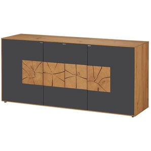 HARTMANN Sideboard Caya - grau - Materialmix - 175 cm - 81 cm - cm 49,0 | Möbel Kraft