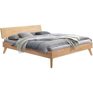 Hasena Bett, Eiche Bianco, Holz, Eiche, massiv, 140x200 cm, Über- und Sondergrößen erhältlich, in verschiedenen Holzarten Größen erhältlich, Schlafzimmer, Betten, Einzelbetten