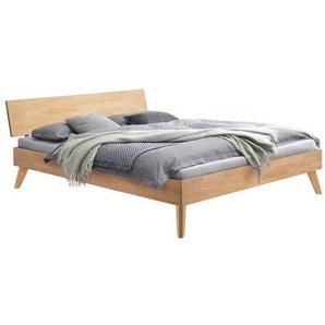 Hasena Bett, Eiche Bianco, Holz, Eiche, massiv, 90x200 cm, Über- und Sondergrößen erhältlich, in verschiedenen Holzarten Größen erhältlich,
