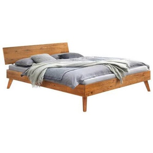 Hasena Bett, Wildeiche, Holz, Wildeiche, massiv, 100x200 cm, in verschiedenen Holzarten erhältlich, Größen Über- und Sondergrößen erhältlich,