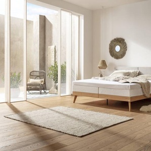 Hasena Boxspringbett Candela, Farbe: Eiche bright, geölt, Bezugsfarbe: Pepe grey, verschiedene Größen