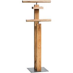 Hasena Herrendiener, Eiche, Holz, Metall, Wildeiche, massiv, 45x107x28 cm, standfeste Füße, Schlafzimmer, Herrendiener