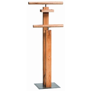 Hasena Herrendiener, Eiche, Holz, Metall, Wildeiche, massiv, 45x107x28 cm, standfeste Füße, Schlafzimmer, Herrendiener