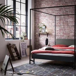 Hasena Himmelbett Cileno, Farbe: Anthracit, Bezugsfarbe: Kul smoke, Metallfarbe: Anthracit, verschiedene Größen