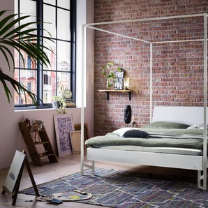 Hasena Himmelbett Cileno, Farbe: Weiss, Bezugsfarbe: Kul white, Metallfarbe: White, verschiedene Größen