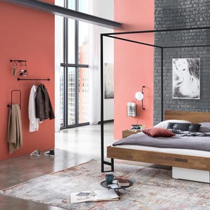 Hasena Himmelbett Lunito, Farbe: Nussbaum, geölt, Metallfarbe: Anthracit, verschiedene Größen