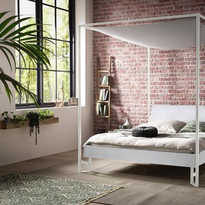 Hasena Himmelbett Velino, Farbe: Weiss, Bezugsfarbe: Kul white, Metallfarbe: White, verschiedene Größen