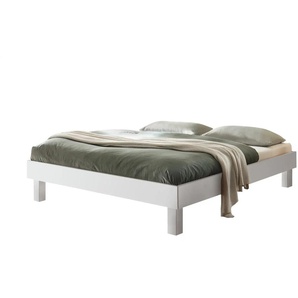 HASENA Massivholz-Bettgestell Rapallo - weiß - Materialmix - 146 cm | Möbel Kraft