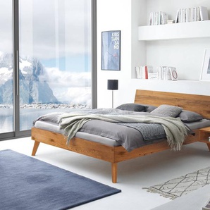 Hasena Massivholzbett Ancona, Farbe: -Wildeiche natur, geölt, verschiedene Größen