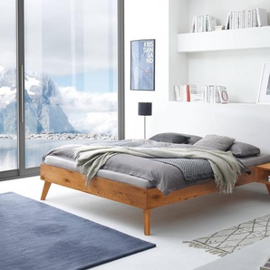 Hasena Massivholzbett Calvari, Farbe: -Wildeiche natur, geölt, verschiedene Größen