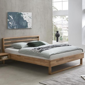 Hasena Massivholzbett Falun, Farbe: Kernbuche natur, geölt, verschiedene Größen