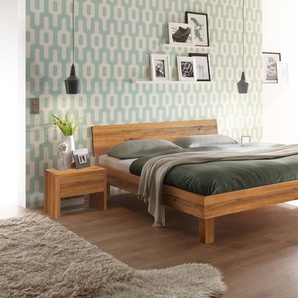 Hasena Massivholzbett Forti, Farbe: Wildeiche natur, geölt, verschiedene Größen