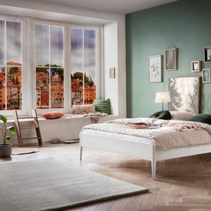 Hasena Massivholzbett Pieve, Farbe: Buche weiss deckend, lackiert, verschiedene Größen