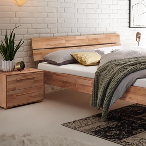 Hasena Massivholzbett Prato, Farbe: Kernbuche natur, geölt, verschiedene Größen