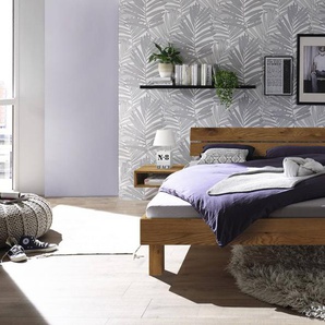 Hasena Massivholzbett Prato, Farbe: Wildeiche natur, geölt, verschiedene Größen