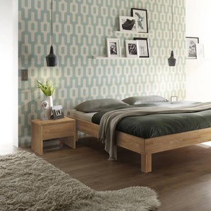 Hasena Massivholzbett Rapallo, Farbe: Eiche bianco, geölt, verschiedene Größen