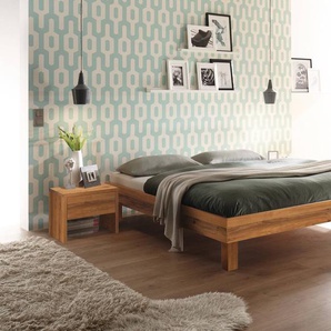 Hasena Massivholzbett Rapallo, Farbe: -Wildeiche natur, geölt, verschiedene Größen