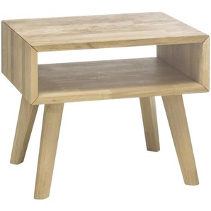 Hasena Nachtschrank, Eiche Bianco, Holz, Eiche, massiv, 50x42x41 cm, Holzmöbel, Holztische, Nachttische Holz