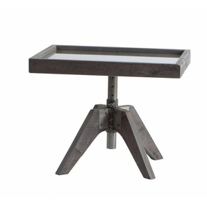 Nachttisch HASENA Carpi Tische Gr. B/H/T: 52 cm x 53 cm x 42 cm, zerlegt, grau (grau, grau, silbern) Nachtkonsolen und Nachtkommoden