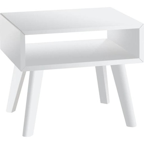 Nachttisch HASENA Jaca Tische Gr. B/H/T: 50 cm x 42 cm x 41 cm, weiß (weiß deckend, deckend lackiert) Nachtkonsolen und Nachtkommoden