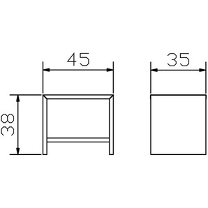 Hasena Pero – Nachttisch ohne Schublade, verschiedene Farben, aus der Soft-/Movie-Line Serie