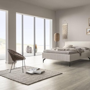 Hasena Polsterbett Marla, Bezugsfarbe: Boucle ivory, Metallfarbe: Anthracit, verschiedene Größen