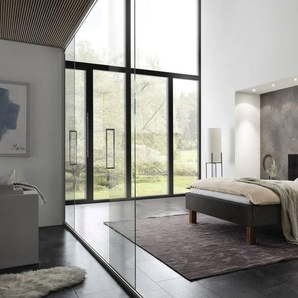 Hasena Polsterbett Noah, Farbe: Nussbaum, geölt, Bezugsfarbe: Buffalo shale, verschiedene Größen