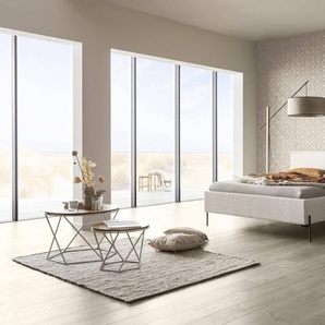 Hasena Polsterbett Nora, Bezugsfarbe: Boucle ivory, Metallfarbe: Anthracit, verschiedene Größen