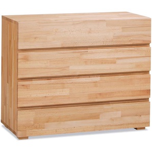 Hasena Woodline Lovara Kommode 4 Schubladen Massivholz 90x40x75