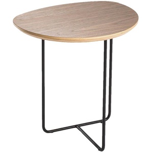 Beistelltisch HASSE MÖBEL COLLECTION 7719 Tische Gr. H/T: 54 cm x 49 cm, beige (naturfarben) Beistelltische Tischplatte wahlweise in Keramik storm negro oder Asteiche