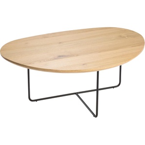 Couchtisch HASSE MÖBEL COLLECTION 7721 Tische Gr. H/T: 39 cm x 90 cm, beige (naturfarben) Couchtisch Runde Couchtische Holz-Couchtische Tischplatte wahlweise in Keramik storm negro oder Asteiche
