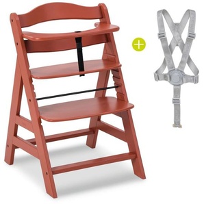 Hauck Alpha+ Traditioneller Hochstuhl Harter Sitz Braun